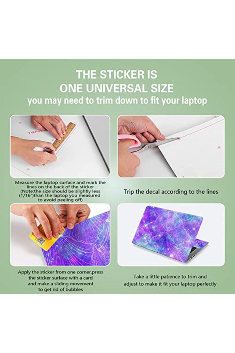 icolor Purple Shell 11.6 13 13.3 14 15 15.6 inches Netbook Laptop Skin Sticker Reusable Protector Cover Case for Laptop Notebook - Image 3