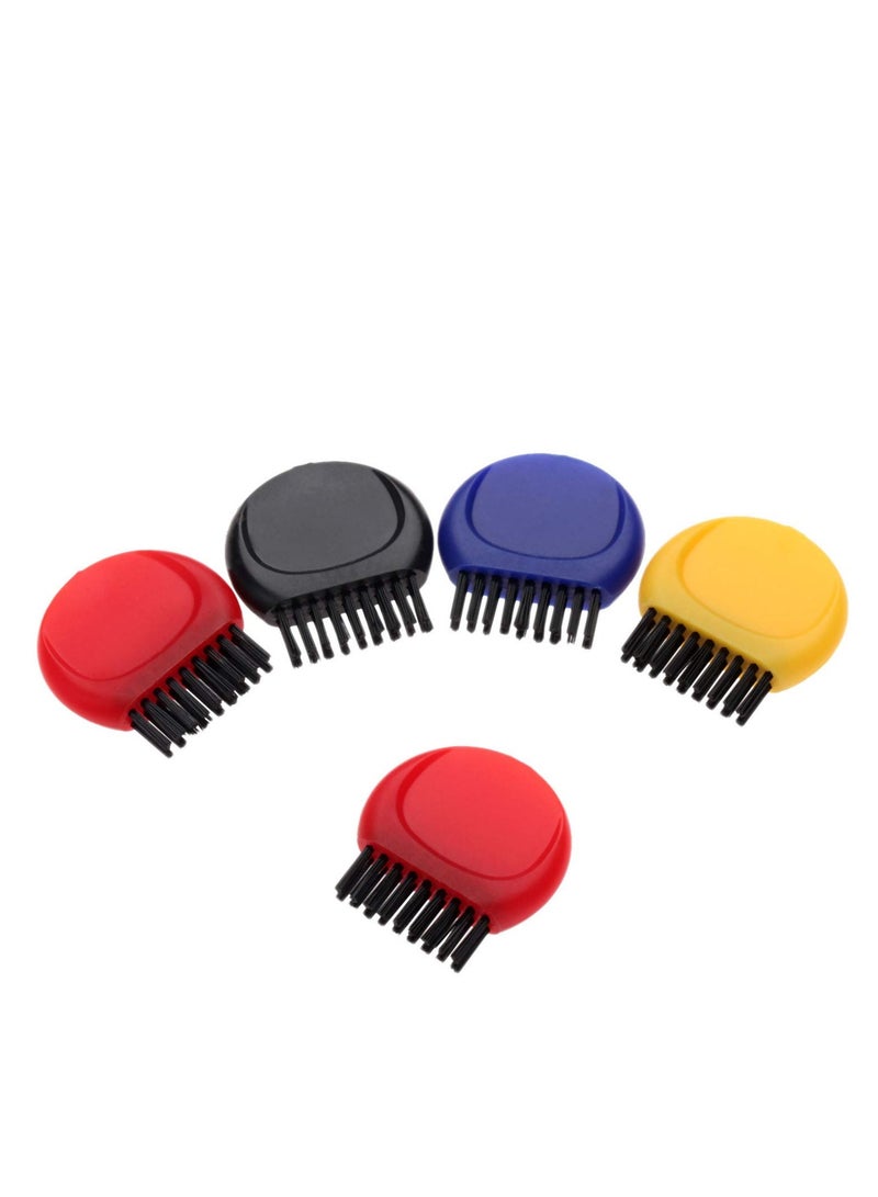 Excefore Pocket Golf Club Groove Brush Set 20 Packs Cleaner Golf Club Groove Cleaning Tool Ergonomic Design for Cleaning Golf Heads Golf Ball Shoes Black Red Blue Yellow - Image 1