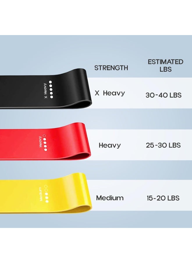 KONEX Natural Latex Resistance Band Loops for Men & Women | High Elasticity, Durable & Odour Free | Ideal for Home or Gym Workouts, Exercises, Stretching, Pull Ups, and Booty Toning (Pack of 3) - Image 4