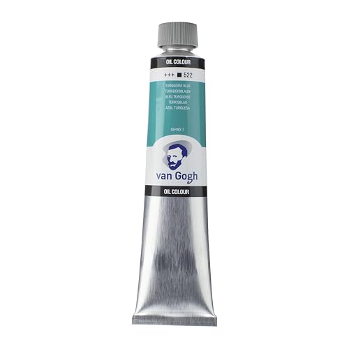 Talens Van Gogh Oil Color Paint, 200ml Tube, Turquoise Blue 522 - Image 1