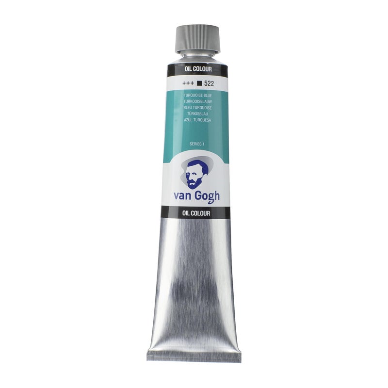 Talens Van Gogh Oil Color Paint, 200ml Tube, Turquoise Blue 522 - Image 3