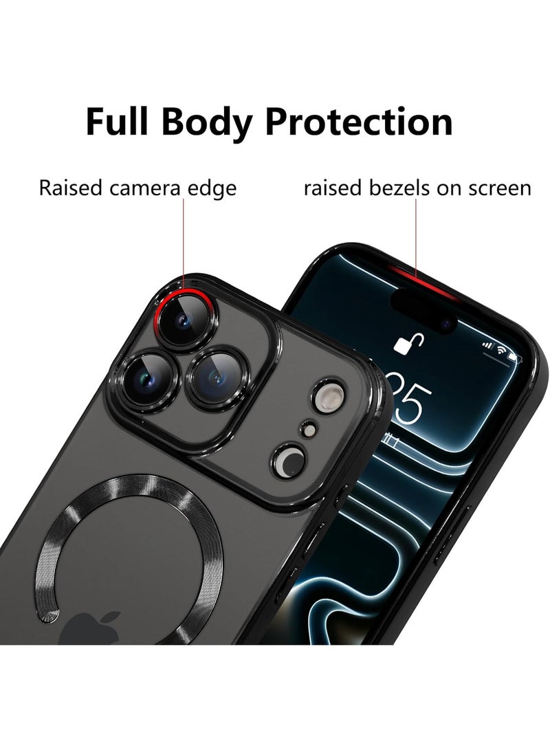 ACLIX Magnetic Case for iPhone 17 Pro Max, Camera Lens Full Protection, Soft TPU Phone Cover, Compatible with MagSafe Wireless Charging, Shockproof TPU Phone Cover | Black - Image 3