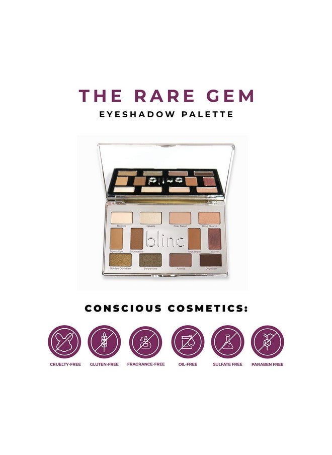 blinc - Rare Gem Eyeshadow Palette Longlasting Creamy Blendable And Pigmented Matte Shimmer And Metallic Eyeshadows Glutenfree And Crueltyfree 1.1G / 0.04 Oz X 12 - Image 1