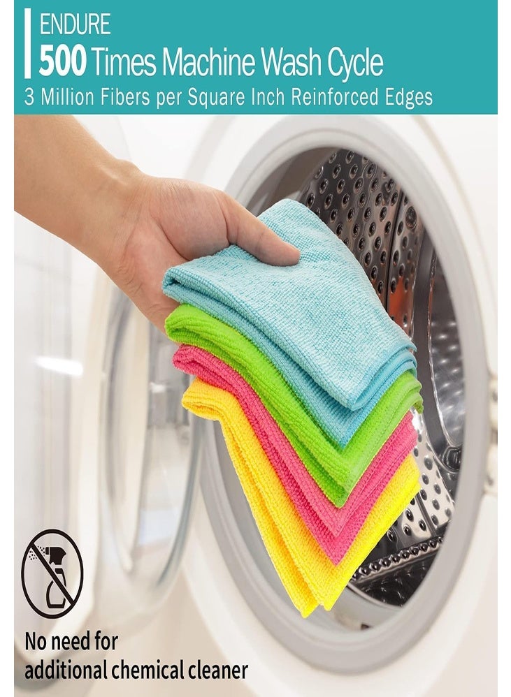 دي إم جي تك مناديل تنظيف مصنوعة من ألياف دقيقة (8 قطعة) - مناديل متعددة الاستخدامات فائقة الامتصاص (30x30 سم) للطبخ، السيارات، النوافذ، الحواسيب المحمولة | قابلة لإعادة الاستخدام وخالية من الشعيرات - Image 4