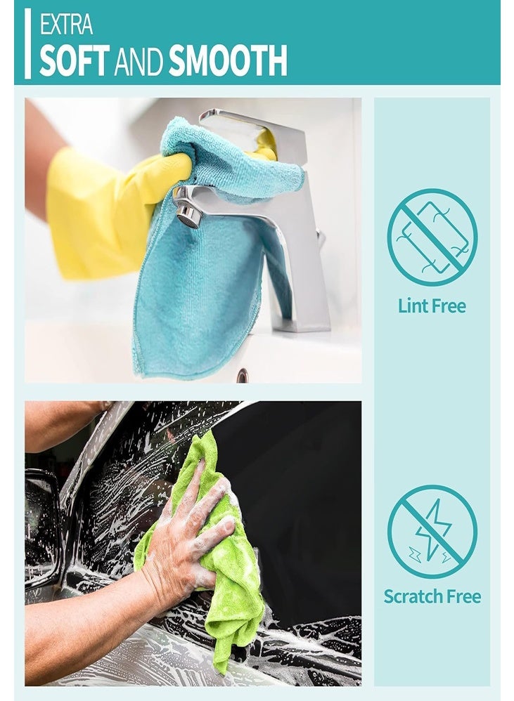 دي إم جي تك مناديل تنظيف مصنوعة من ألياف دقيقة (8 قطعة) - مناديل متعددة الاستخدامات فائقة الامتصاص (30x30 سم) للطبخ، السيارات، النوافذ، الحواسيب المحمولة | قابلة لإعادة الاستخدام وخالية من الشعيرات - Image 5
