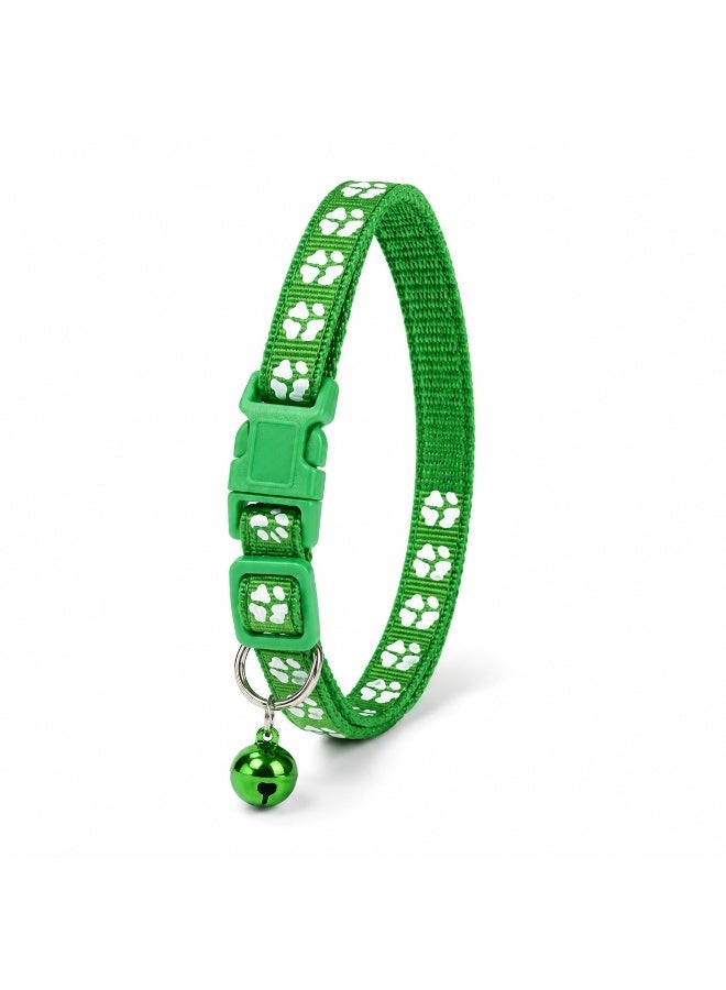 Petto Cat Collar with Bell, Adjustable Kitten Collar, Breakaway Nylon Dog Collar, Anti Strangulation Pet Collar - Image 1