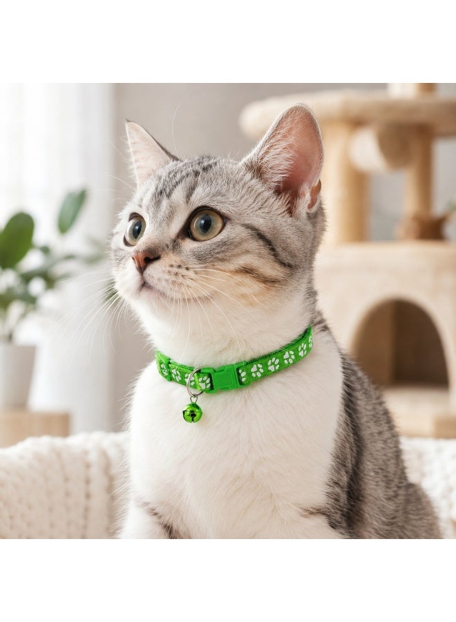 Petto Cat Collar with Bell, Adjustable Kitten Collar, Breakaway Nylon Dog Collar, Anti Strangulation Pet Collar - Image 2