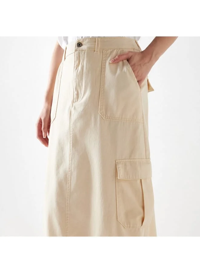 لي كوبر تنورة كارجو سادة بتفاصيل رباط من لي كوبر