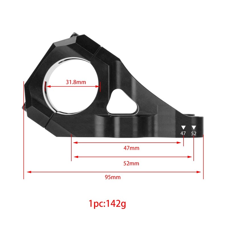 WAKE CYSKY Direct Mount Stem 31.8mm Clamp, One- Piece Construction Lightweight Design for Dual Crown Forks (Black) - Image 3