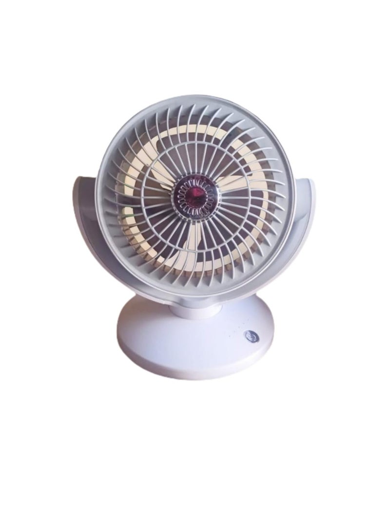 ROCK LIGHT RL-F-7086 8" Air Circulation Fan with Rechargeable Battery, Operated Fan, 3600 MAH High-Capacity Battery, 180 Degree Rotation, Micro USB Charging - Image 1