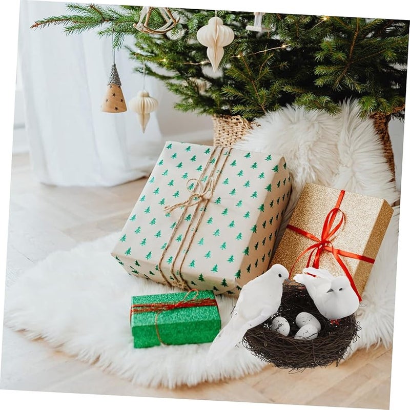 CANIGHT Realistic Artificial Bird Nest Decoration Set With Eggs For Christmas Garden Wedding Holiday Decor 1 Piece - Image 4