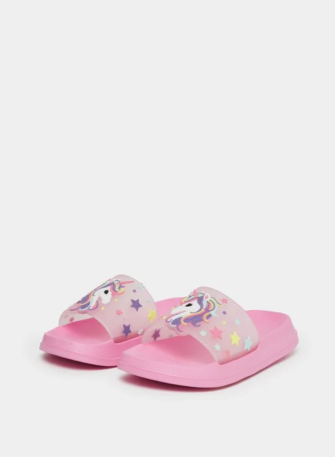 تايك تو Take Two Girls Graphic Print Slippers