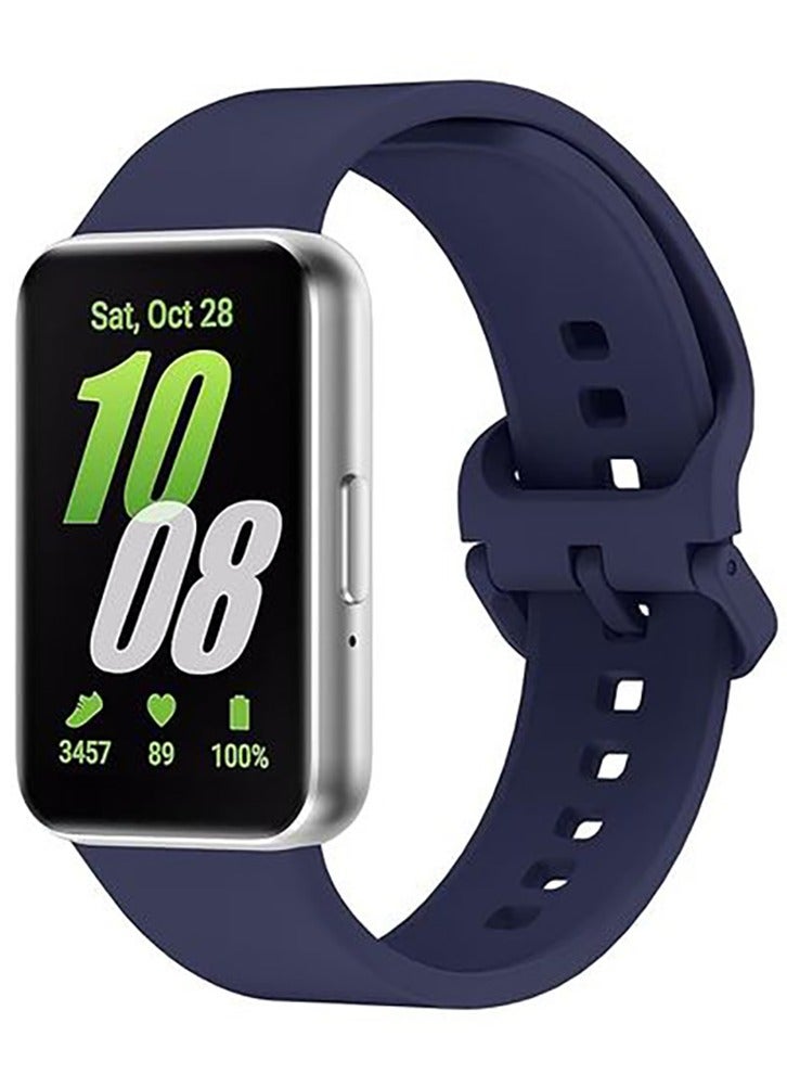 Samsung Galaxy Fit 3 Soft Silicone Replacement Strap Double Colors Amazing Design - Blue  - Image 1