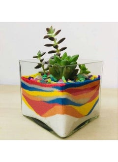 MASHKI MASHKI Sand for Art and Craft Play Sand Assorted Colorful Crystal Shiny Sand Aquarium Home Decoration Sand DIY Drawing Crafty Vase Filler Decoration Sand- 200 gm (Pack of 5)  - Image 4