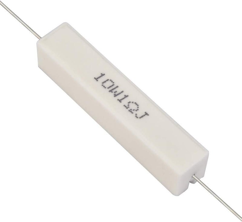 AUDBUA 10PCS Speaker Divider Cement Resistor, Speaker Divider Ceramic Resistor Kit 10W for Power Adapters, Audio Equipment, Audio, Crossovers, Instruments, Meters.(1 ohm) - Image 5