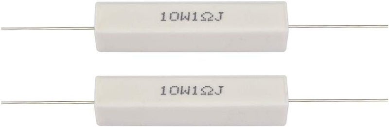 AUDBUA 10PCS Speaker Divider Cement Resistor, Speaker Divider Ceramic Resistor Kit 10W for Power Adapters, Audio Equipment, Audio, Crossovers, Instruments, Meters.(1 ohm) - Image 3
