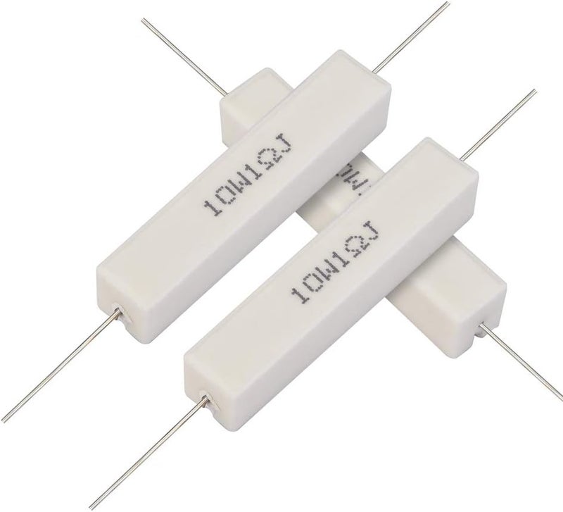 AUDBUA 10PCS Speaker Divider Cement Resistor, Speaker Divider Ceramic Resistor Kit 10W for Power Adapters, Audio Equipment, Audio, Crossovers, Instruments, Meters.(1 ohm) - Image 4