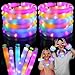 LITFP Light Up Pop Fidget Tubes Party Favors for Kids 12 Pack Glow in The Dark Party Supplies Toddler Sensory Toys Large Glow Sticks as Goodie Bag Stuffers and Birthday Party Pack Return Gifts for Kids - Image 3