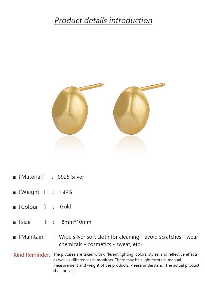 Y&D - 18K Gold Minimalist Irregular Earrings For Women - Image 1