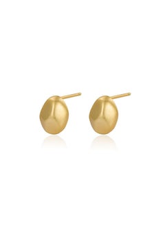 18K Gold Minimalist Irregular Earrings For Women