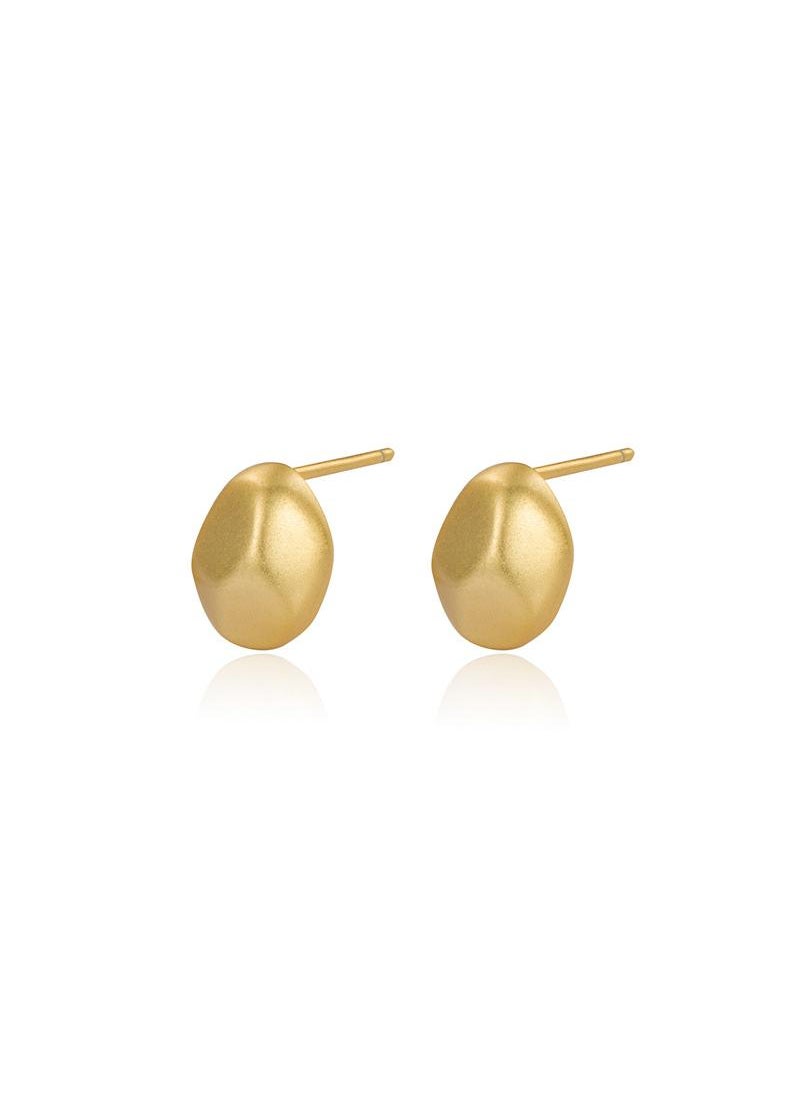 Y&D - 18K Gold Minimalist Irregular Earrings For Women - Image 1