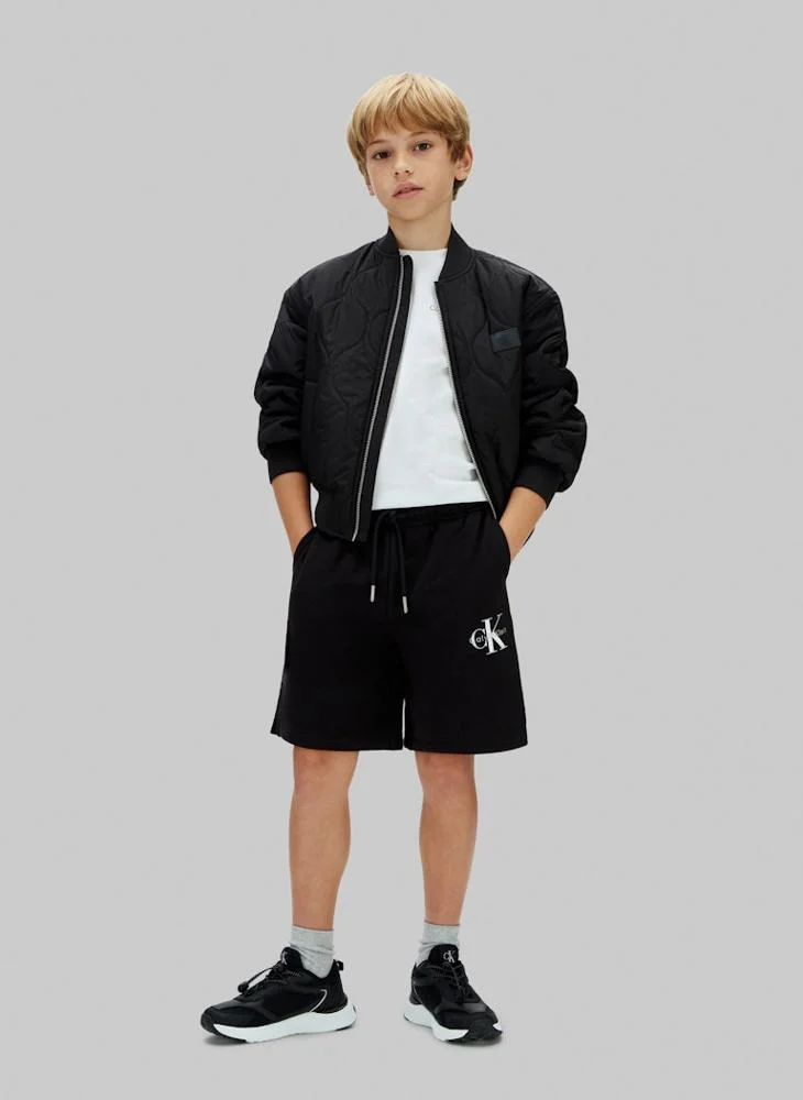 Calvin Klein Jeans  Youth Monologo Relaxed Fit Shorts for Men | Best Price UAE