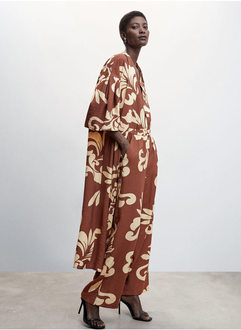 MANGO - Floral Print Kaftan - Image 1