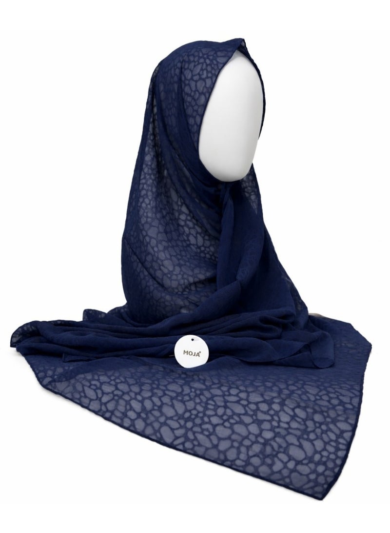 Moja Hijab for Women 3 Pcs Set | Chiffon Hijab Scarf | Premium Bubble Marble Hijab | Moja Soft Lightweight Hijabs - Image 1