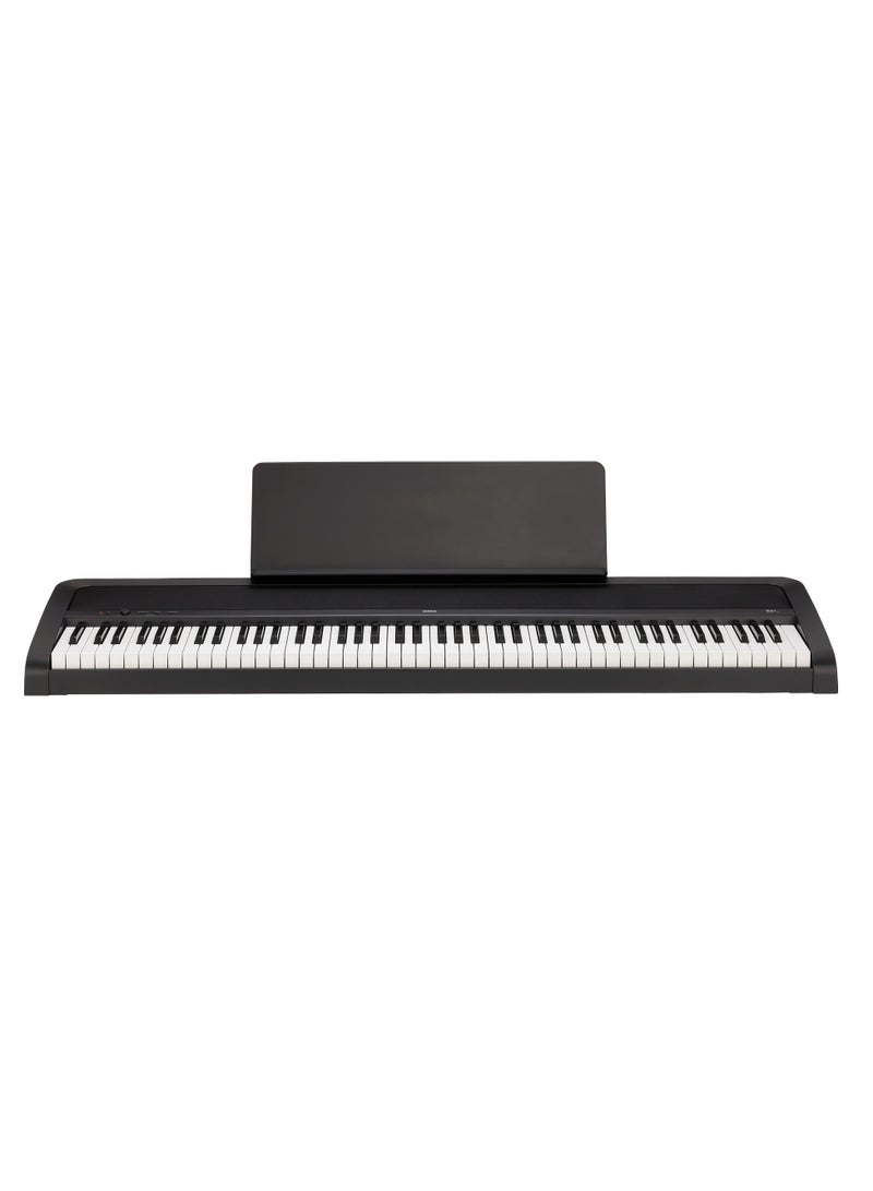Korg B2+ | Digital Pianos | 88-Key NH Natural Weighted Hammer | 12 Sounds Italian & German Grand | 120-Note Polyphony | 30W Speakers | USB Type-C MIDI/Audio | Built-In Metronome | Damper Pedal Included | Black - Image 1