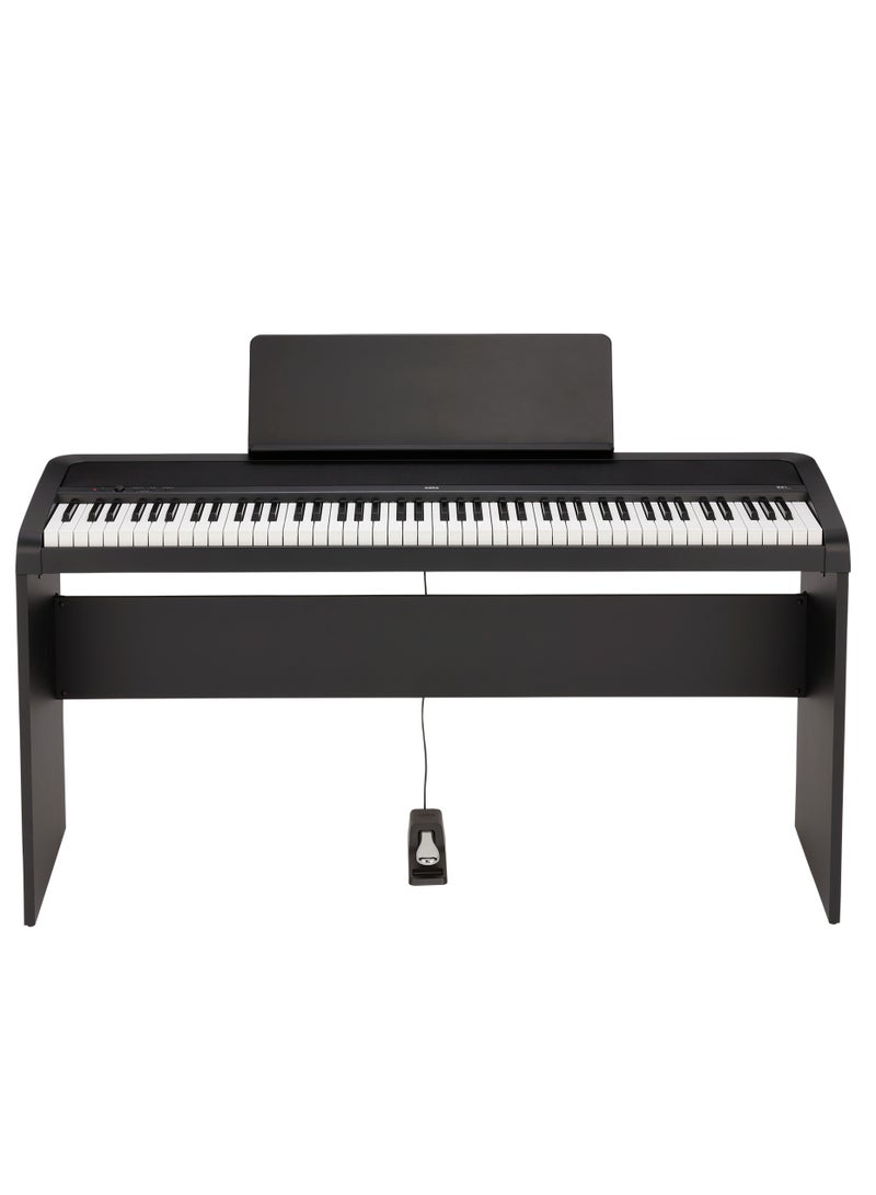 Korg B2+ | Digital Pianos | 88-Key NH Natural Weighted Hammer | 12 Sounds Italian & German Grand | 120-Note Polyphony | 30W Speakers | USB Type-C MIDI/Audio | Built-In Metronome | Damper Pedal Included | Black - Image 5