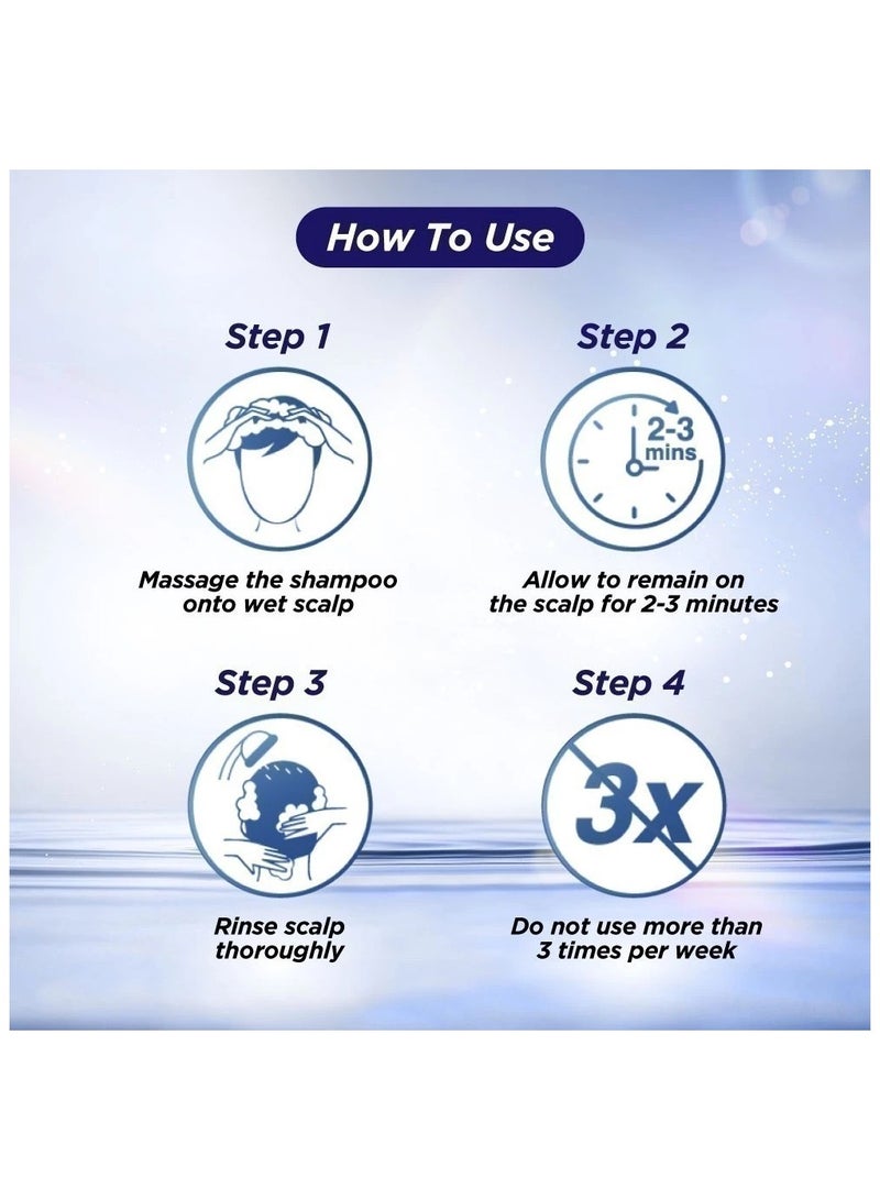 سلسن بلو شامبو مضاد للقشرة بقوة إضافية من سيلسون بلو برو - عبوتان، 120 مل لكل منهما | علاج قوي للقشرة، مرطب فائق وتهدئة فروة الرأس المصابة بالحكة - Image 3