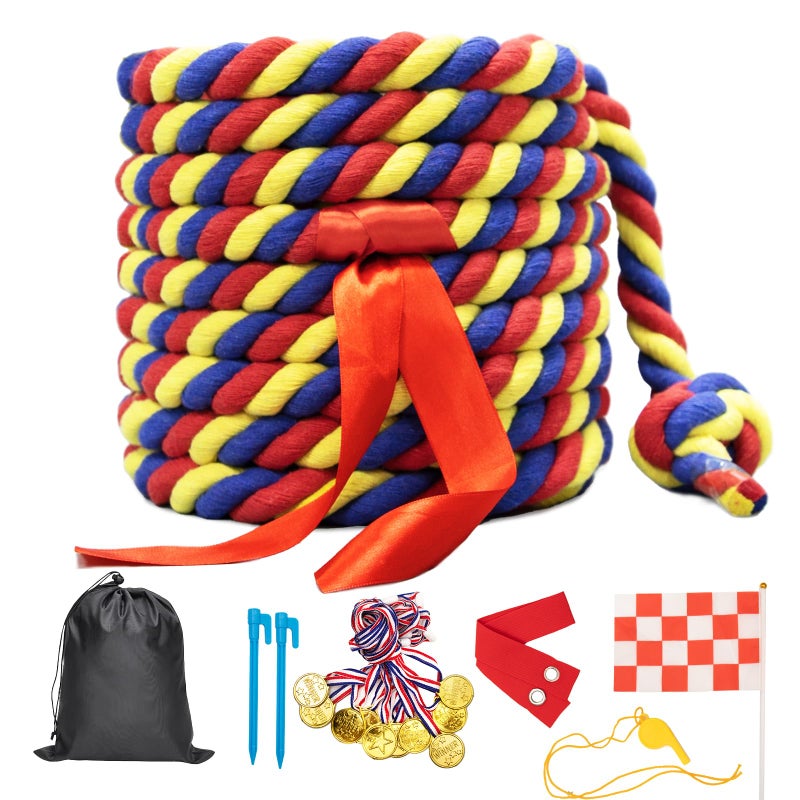 Tug of War Rope for Kids and Adults204060FT Tug a War Rope for Outdoor Games Field Day Family Reunion Birthday Party Games Summer Outside Yard Backyard Lawn Picnic Games Team Building Games