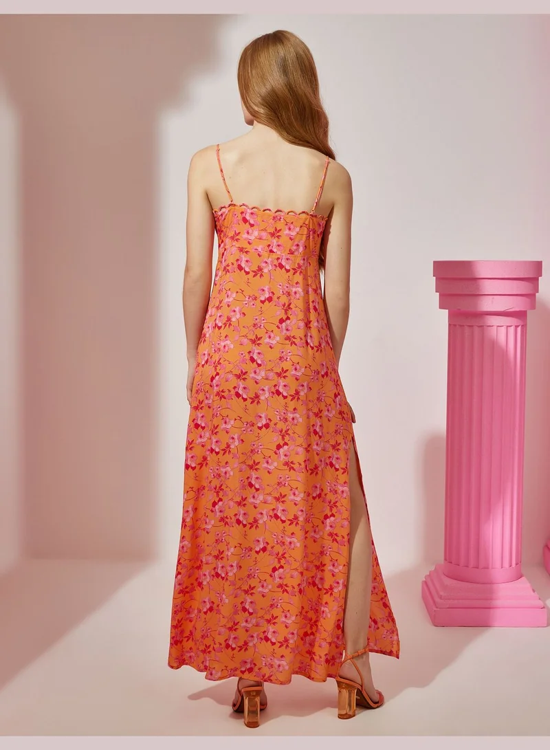 KOTON Floral Print Slip Dress