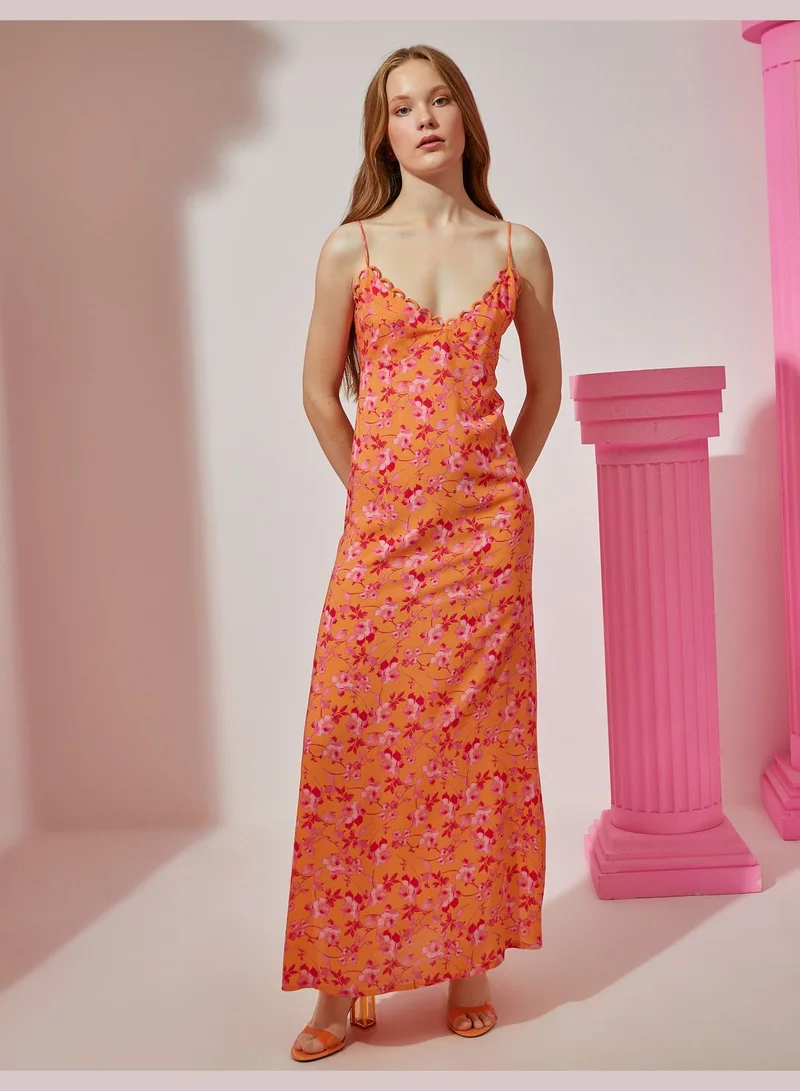 KOTON Floral Print Slip Dress