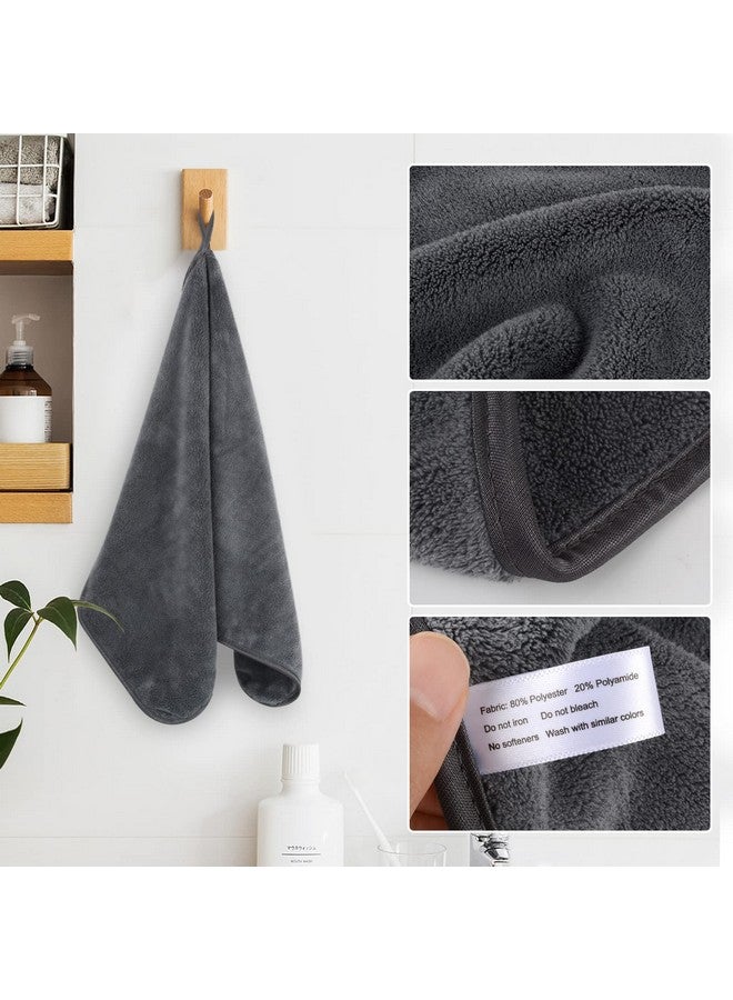 Sinland Microfiber Hand Towel For Bathroom Super Soft Makeup Remover Cloth Washcloth For Home Spa Sports Face Cleansing Towel 16Inch X 30Inch Grey 3 Pack - Image 4