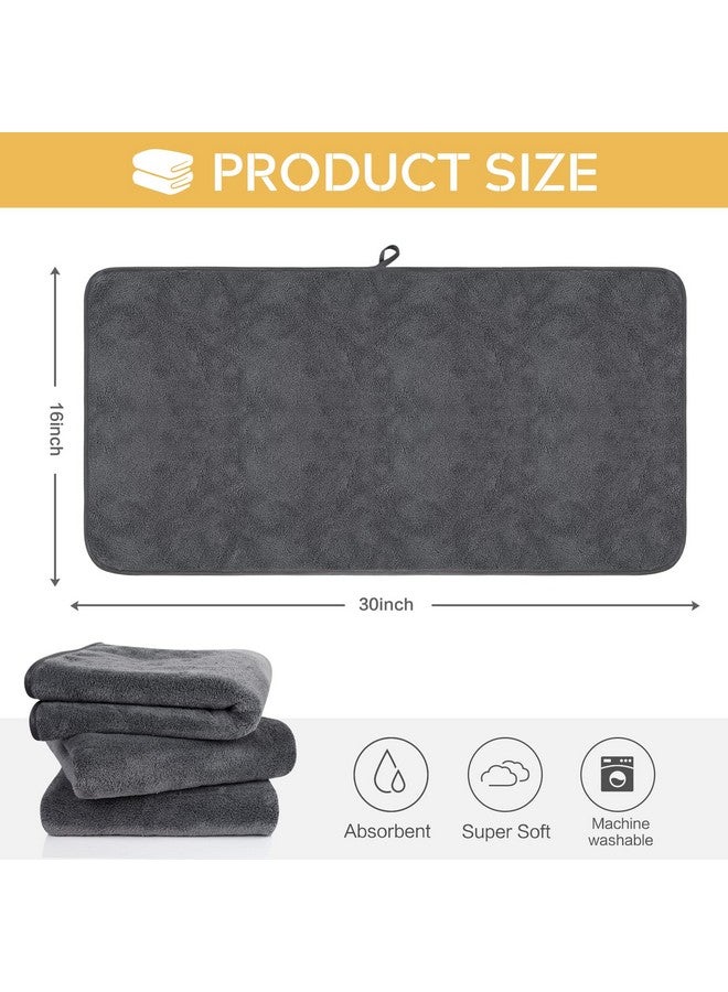 Sinland Microfiber Hand Towel For Bathroom Super Soft Makeup Remover Cloth Washcloth For Home Spa Sports Face Cleansing Towel 16Inch X 30Inch Grey 3 Pack - Image 3