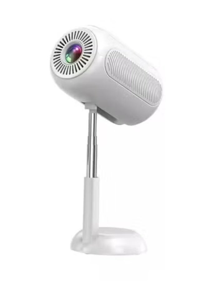 Smartbarry HT10 Portable LED Projector – 4K Video Playback Support, Wireless/Wired Screen Casting, HiFi Sound, Hidden Bracket, Flexible Installation, Compact & Elegant Home Theater Projector – White - Image 3