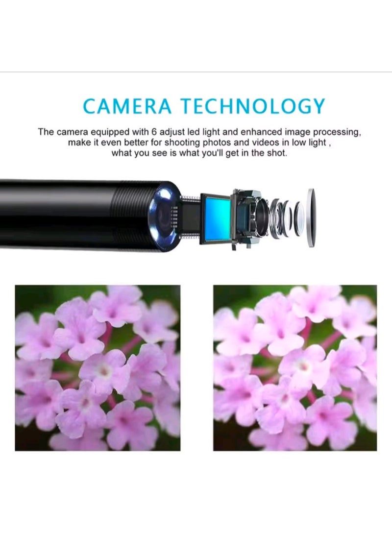 7.0MM Type-C Endoscope Camera with 6 Adjustable LEDs USB Android Flexible Inspection Borescope for Phone PC - Image 5