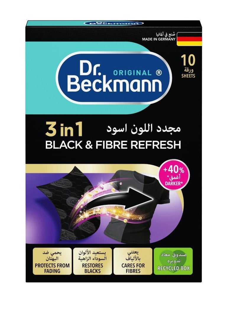 Dr. Beckmann Black & Fibre Refresh 3 In 1, Cares For Fibres, Restores Blacks, Protects From Fading, 10 Sheets & Colour And Dirt Collector 3 in 1, Allows Mixed Washes, Keeps Colours Bright, Prevents Colours Runs, 12 sheets Bundle - Image 2