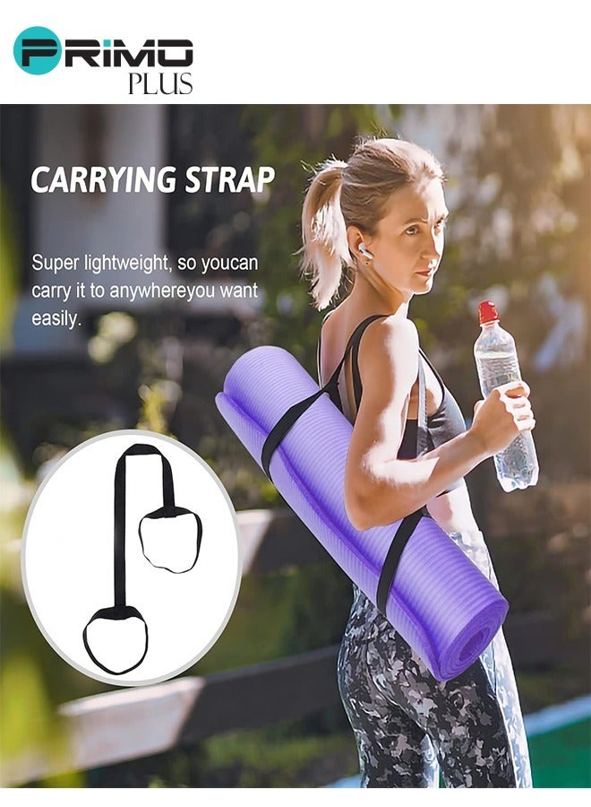 بريمو بلس بساط تمارين مقاوم للتمزق مع شريط للحمل - Image 2