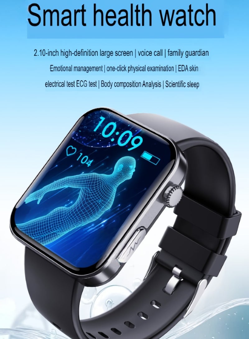 Smart Health Watch, Magnetic Charging Activity Tracker Watch, Full Touch IPS Display Android Smart Watch, Sturdy And Durable Health Monitoring Watch, (1pc, Grey, Chain Strap)  - Image 2