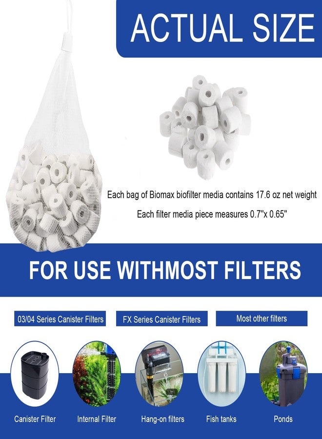 HCLSY BioMax Biological Material Remover Replacement for Fluval Canister Filter, 17.6Oz/500g Biomax for Aquarium Filter Media, Filter Media Replacement Ceramic Rings for Aquarium Filter Fish Tank Pond - Image 4