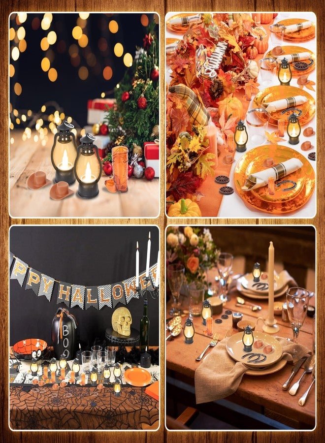 Meneng Western Themed Party Decorations Set: Cowboy Table Centerpieces Decor Supplies - Lucky Horseshoe Mini Lantern Wooden Wagon Wheel for Wedding Birthday Gatherings - Image 3