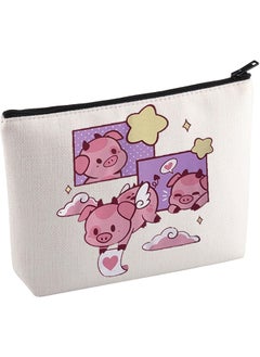 KUIYAI KUIYAI Cartoon Merchandise Cosmetic Bag Fat Nugget Valentine Makeup Bag Fat Nugget Lovers Gift Angel Dust's Pet Gift For Anime Lovers(PinkPigMakeup) 