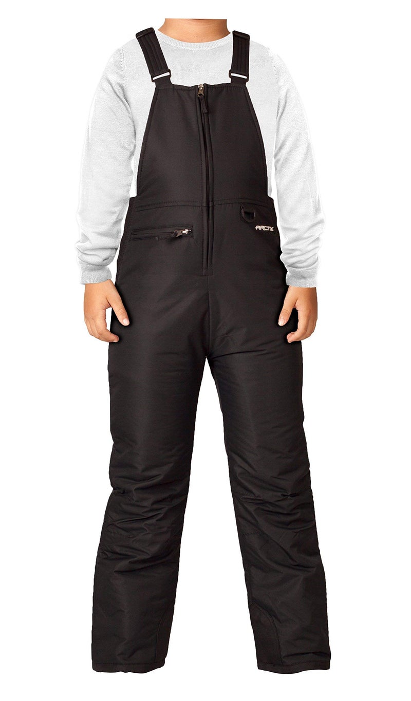Arctix Kids Insulated Snow Bib Overalls, Black, X-Small Husky - Image 3