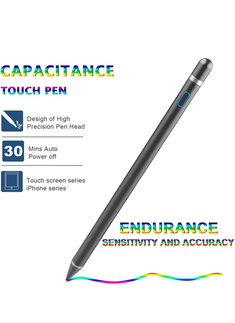 BGM Stylus Pen Digital Pencil Fine Point Active Pen for Touch Screens, Compatible with iPhone iPad and Other Tablets (Black)  - Image 4