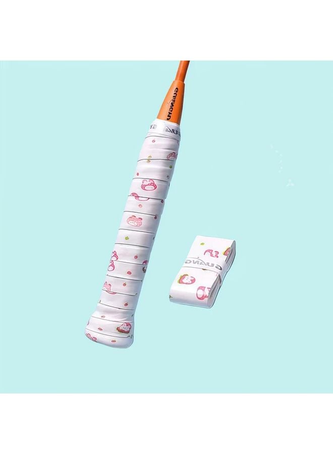 Strawberry Rabbit Print Non Slip Tennis Badminton Racket Grip Tape For Left Right Handed - Image 1