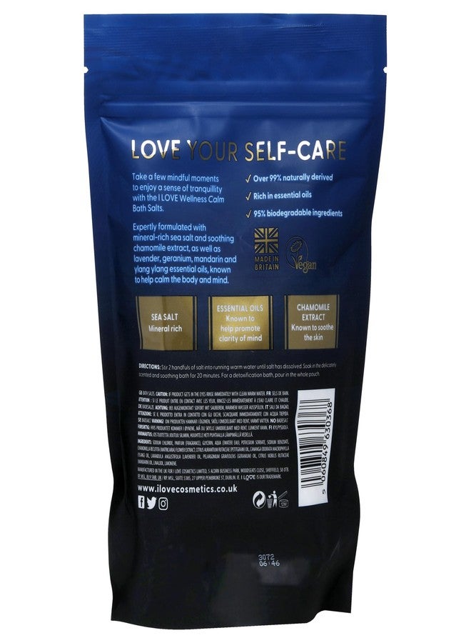 I LOVE Wellness Calm Bath Salts - Moisturizing Bath Soak for Dry Skin - Calming Bath Salts - Sea Salt and Chamomile Formula, Essential Oils - 17.6 oz - Image 2