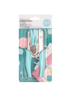 We R Memory Keepers Crop A Dile Disc Power Punch Blue Comfort Handle Scrapbooking Tool Compatible For Most Tin Metal Craft Paper Leather Fabric  - Image 2