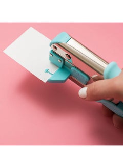 We R Memory Keepers Crop A Dile Disc Power Punch Blue Comfort Handle Scrapbooking Tool Compatible For Most Tin Metal Craft Paper Leather Fabric  - Image 4